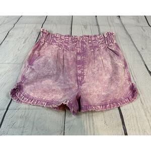 Francesca’s TGLA Corleen Ruffled Paperbag Shorts Womens 1X Pink High Rise